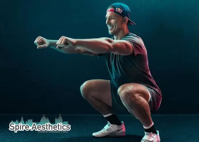 Image of man build leg muscle Greenford through exercise
