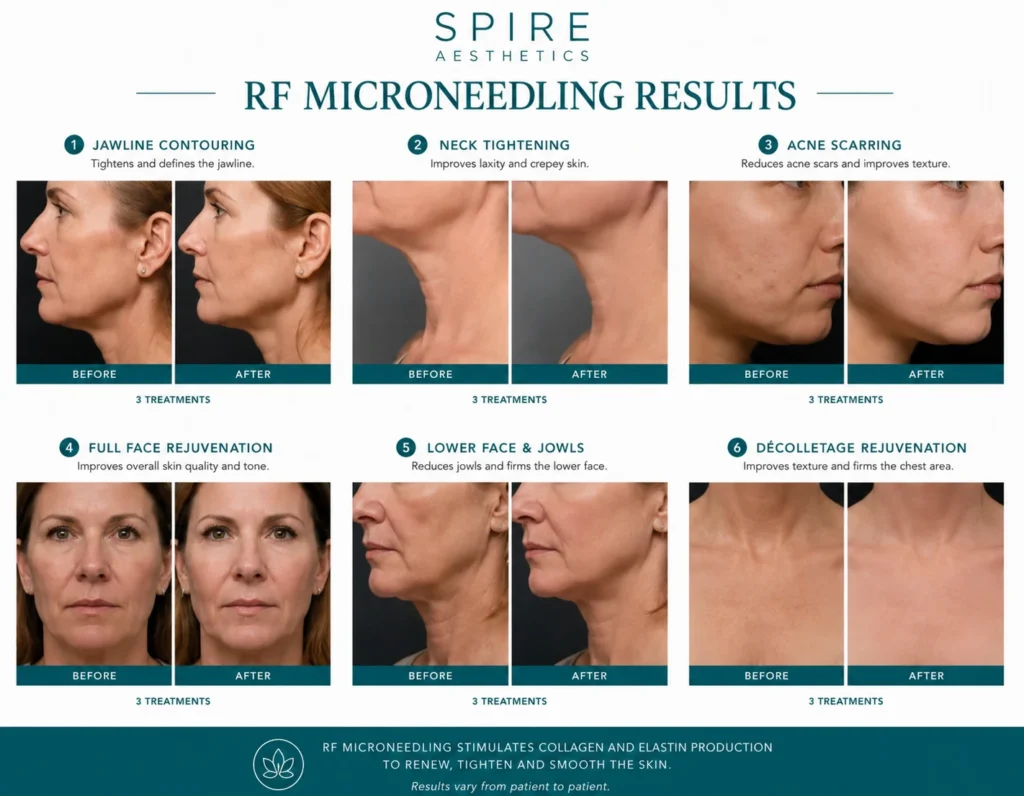 RF Microneedling Skin tightening Greenford results