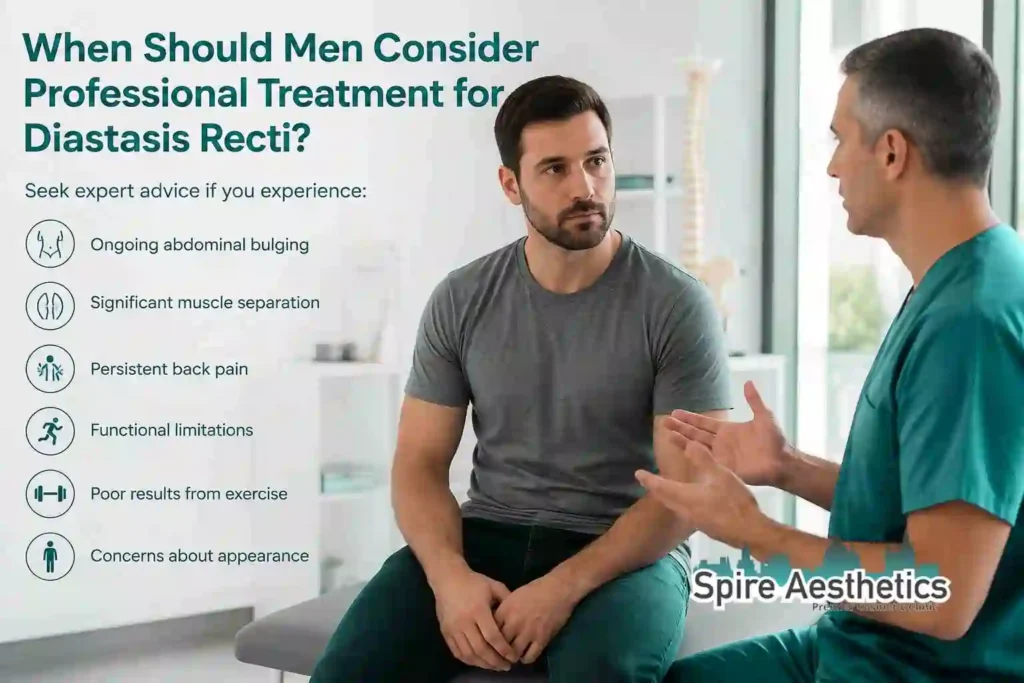 When Should Men Consider Professional Treatment for Diastasis Recti Greenford?